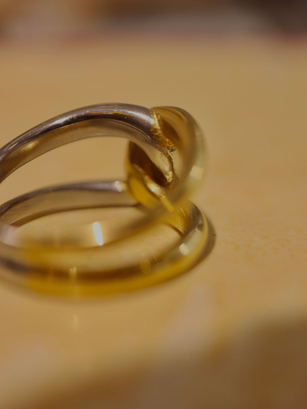 Mix tone stainless steel ring