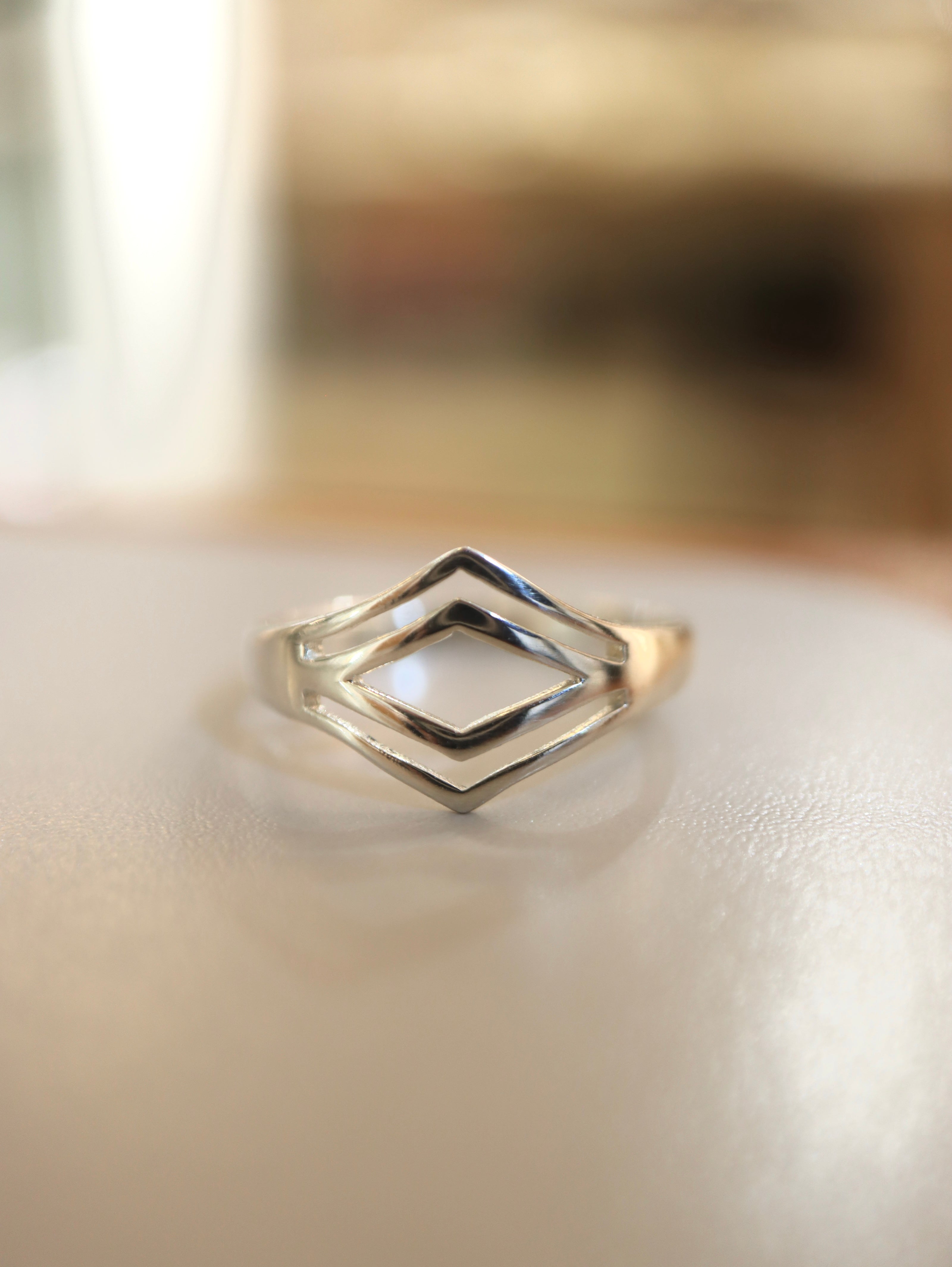 Rhombus 925 silver ring
