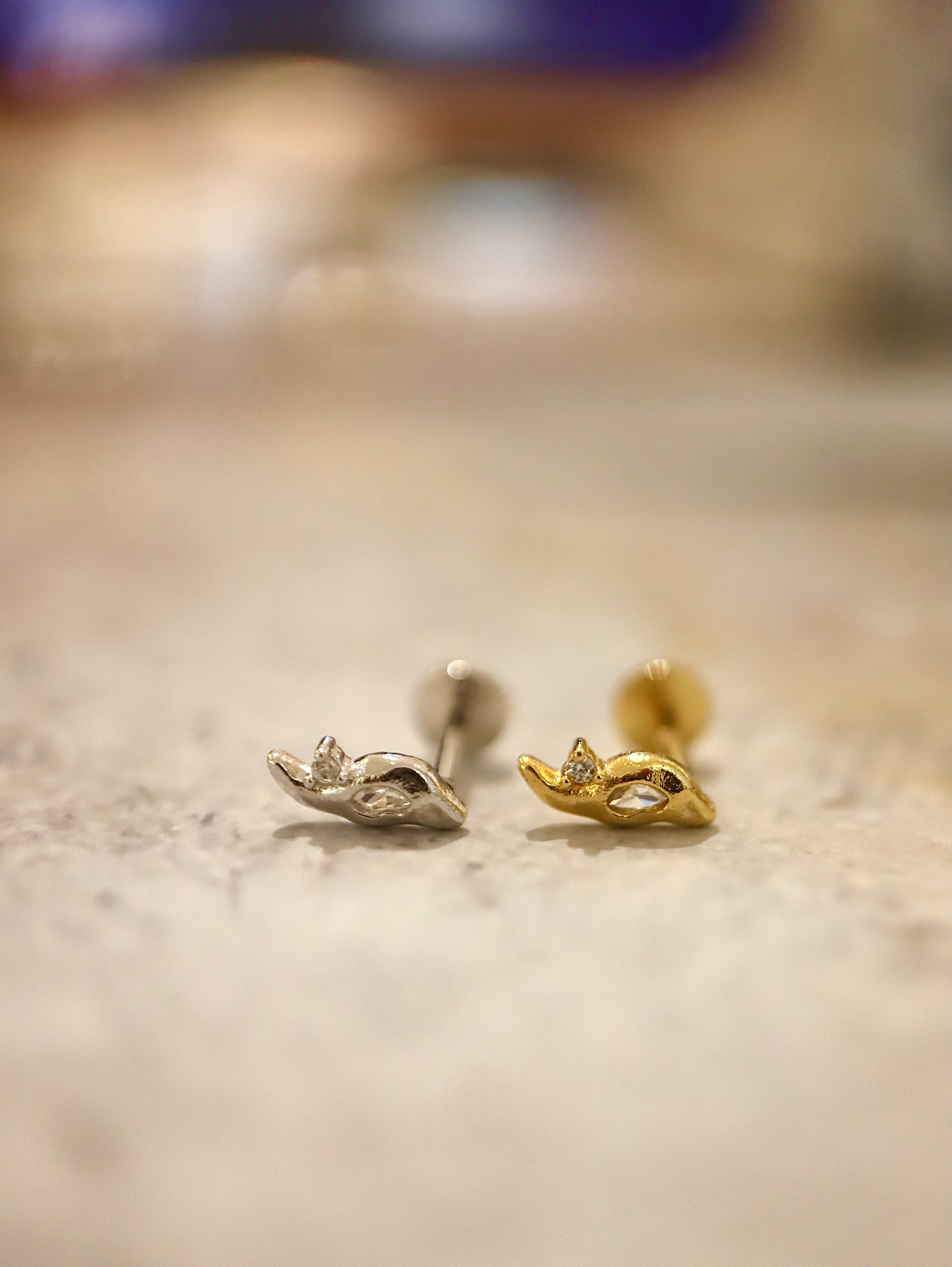 Swift Stud 925 Silver Flat back Piercing (1pc)