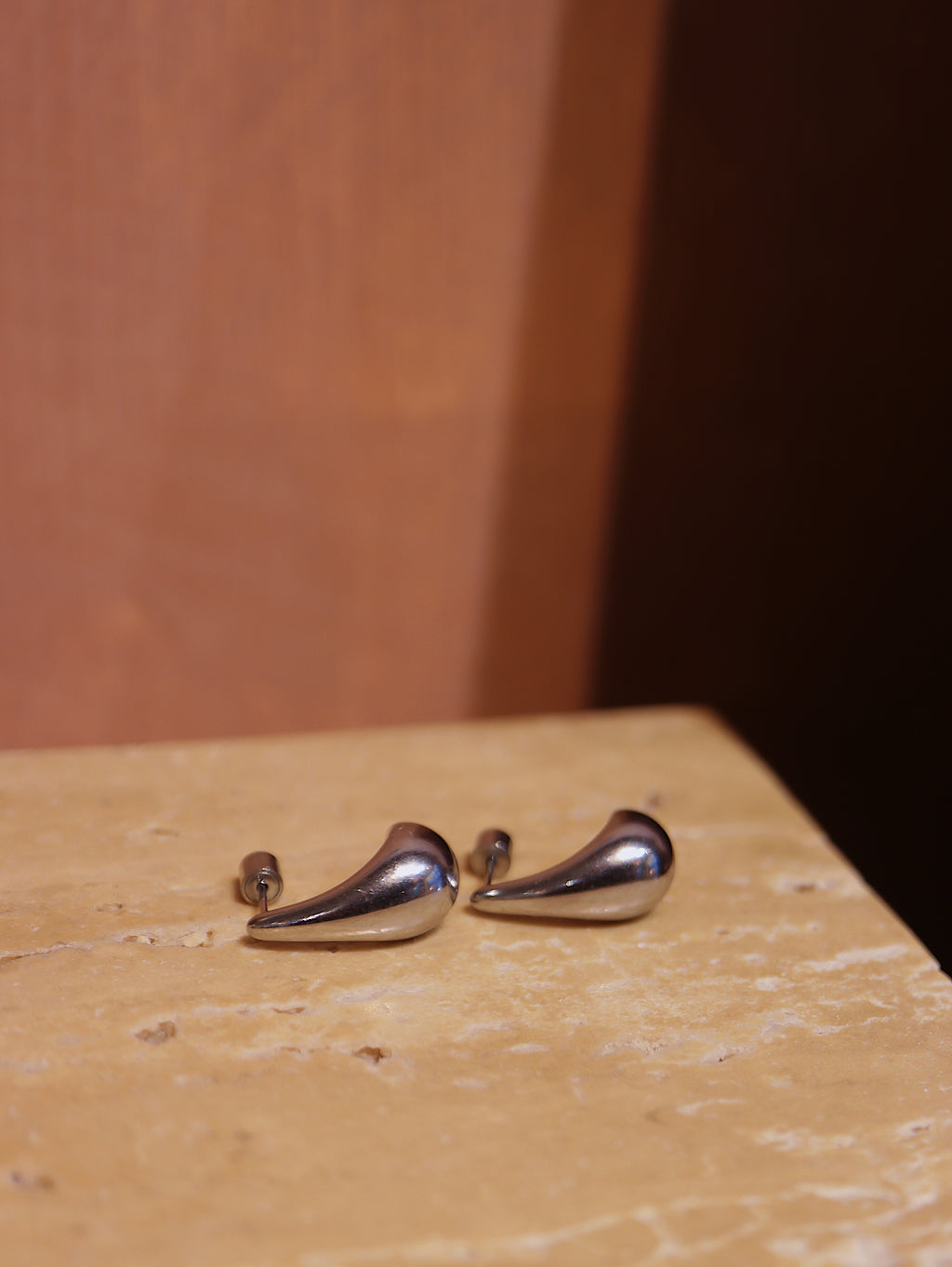 Molten Stainless Steel Earrings