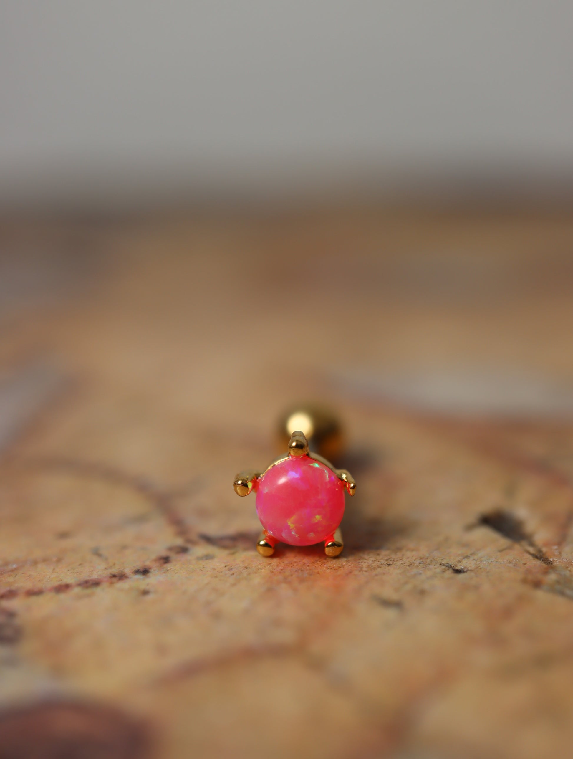 Opal screw ball end piercing