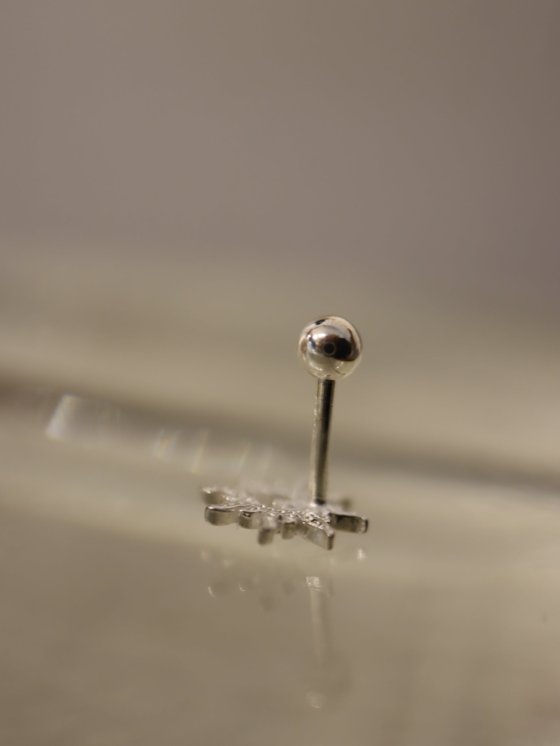 Rising sun 925 silver earrings piercing (1pc)