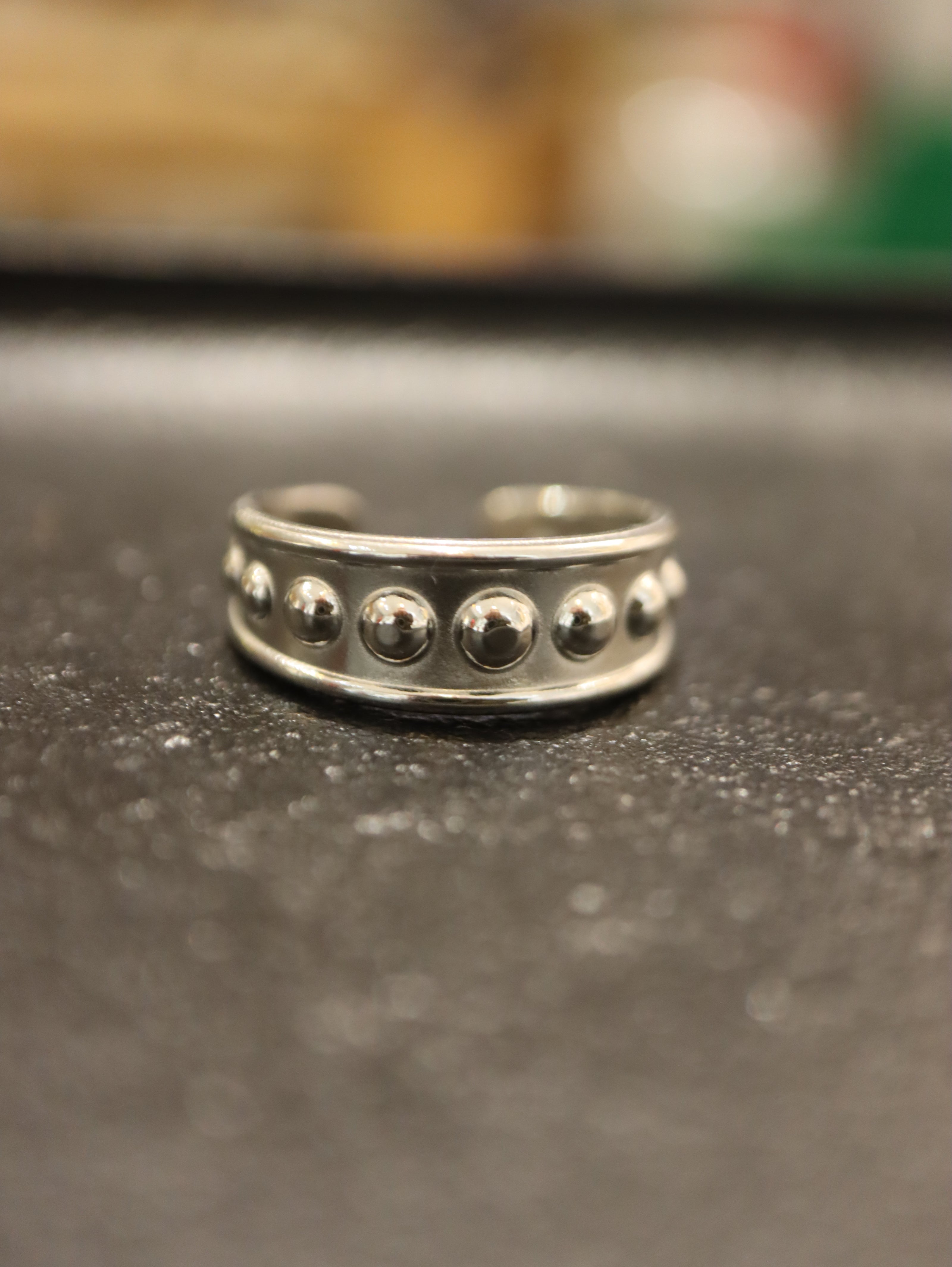 Bead stainless steel ring