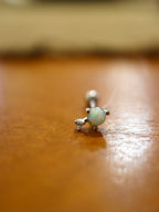 Aura Trinity Stud Opal Earring 925 silver Piercing (1pc)