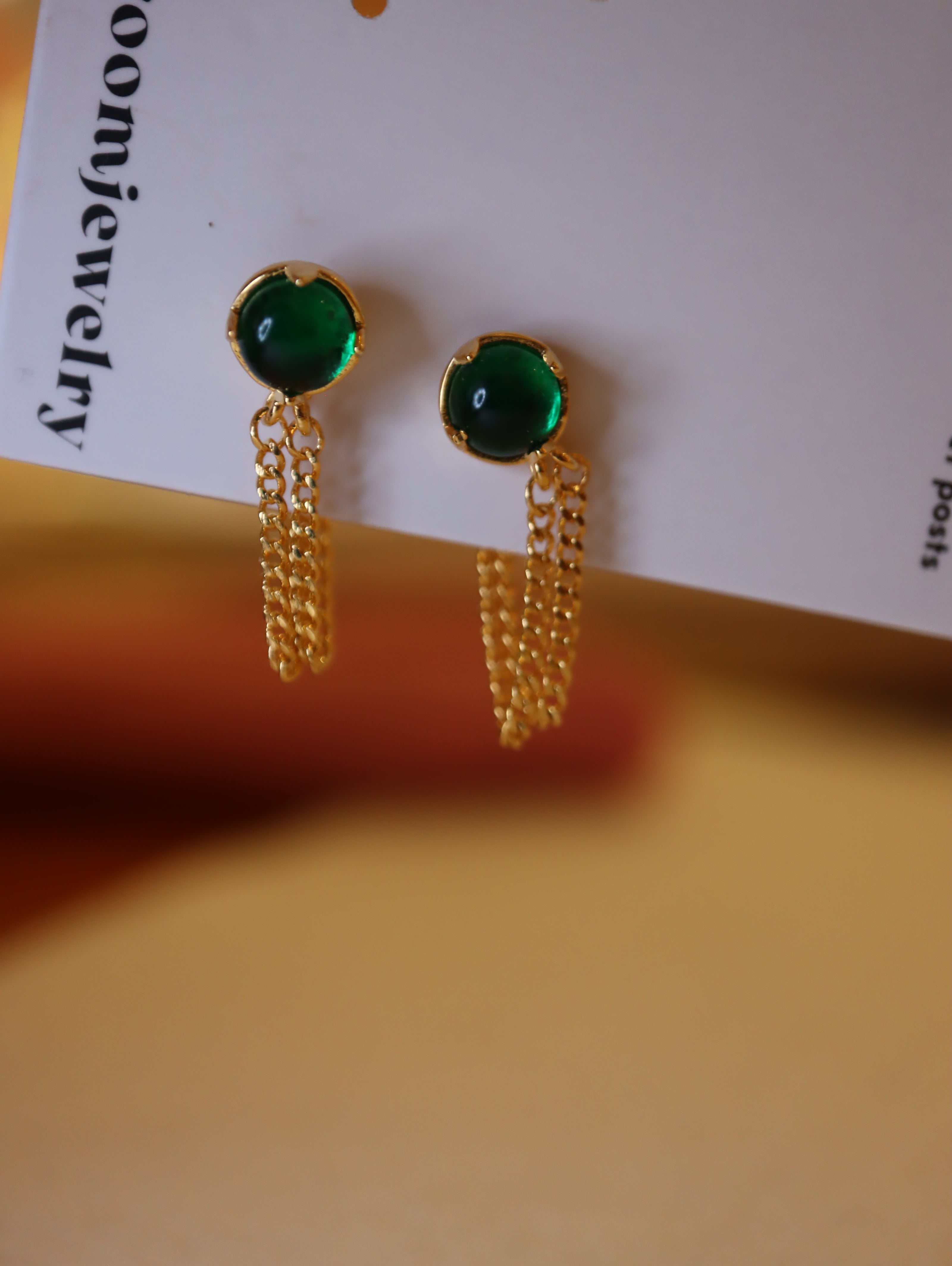 Verde Chain Loop Earrings