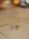 Petal Stud 925 Silver Piercing Earring (1pc)