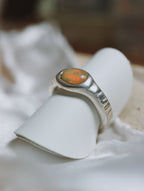 Sterling Silver Hand crafted Ethiopian Opal Ring