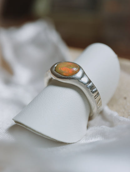 Sterling Silver Ethiopian Opal Ring