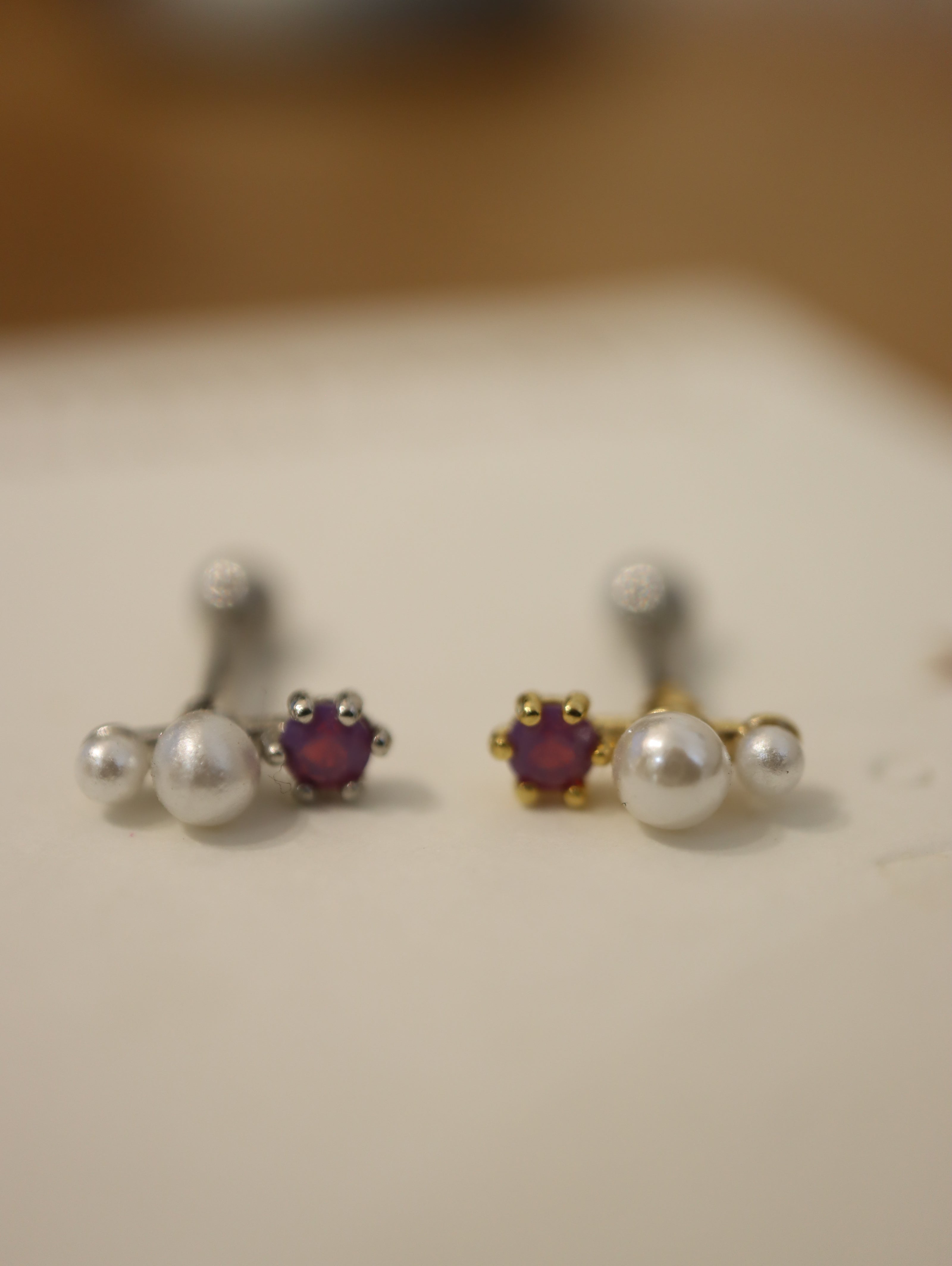 Cluster stud Surgical Steel earring piercing (1pc)