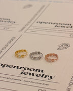 Cz hinged hoop earring piercing