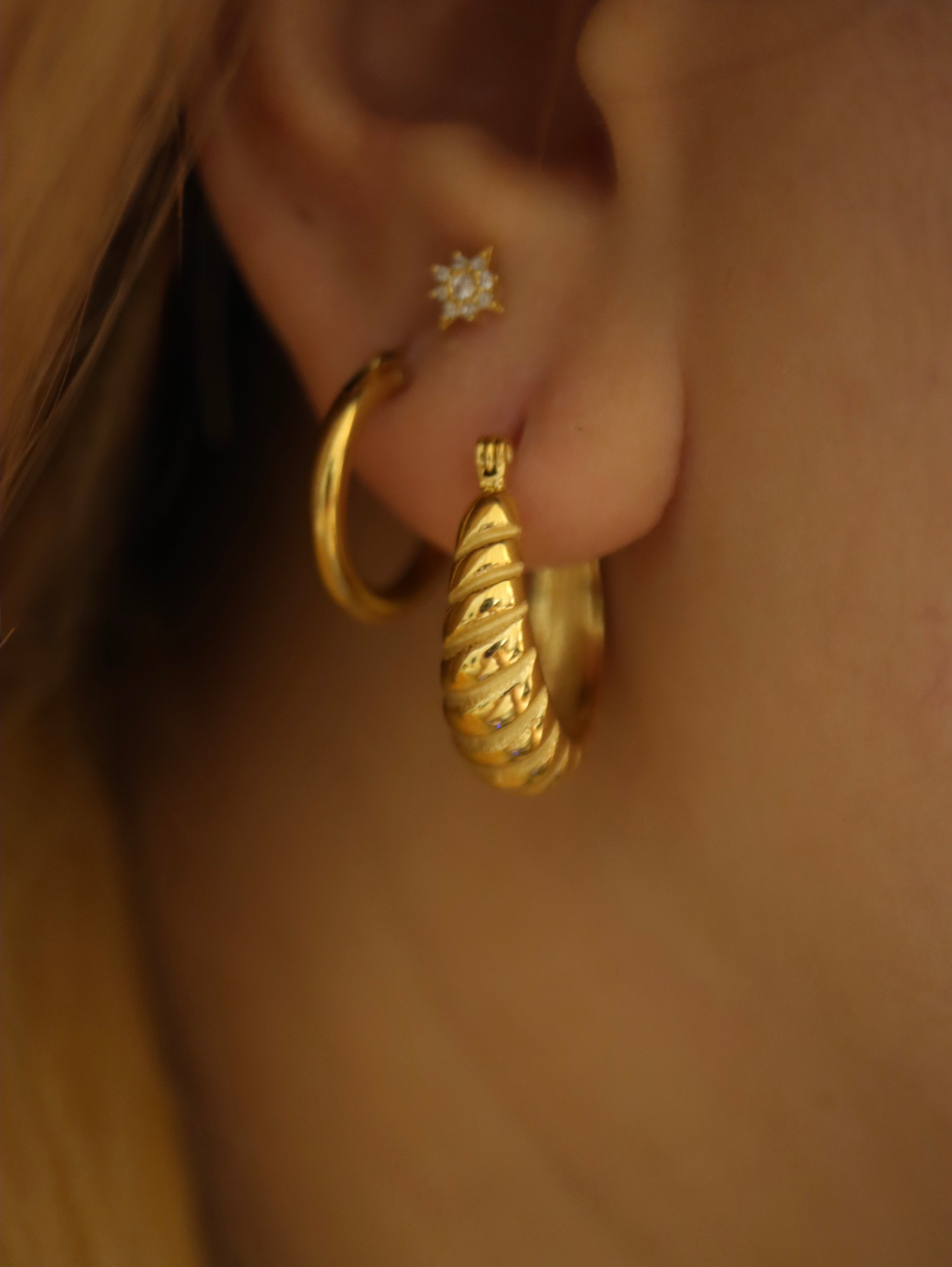 Gozo hoop stainless steel earrings
