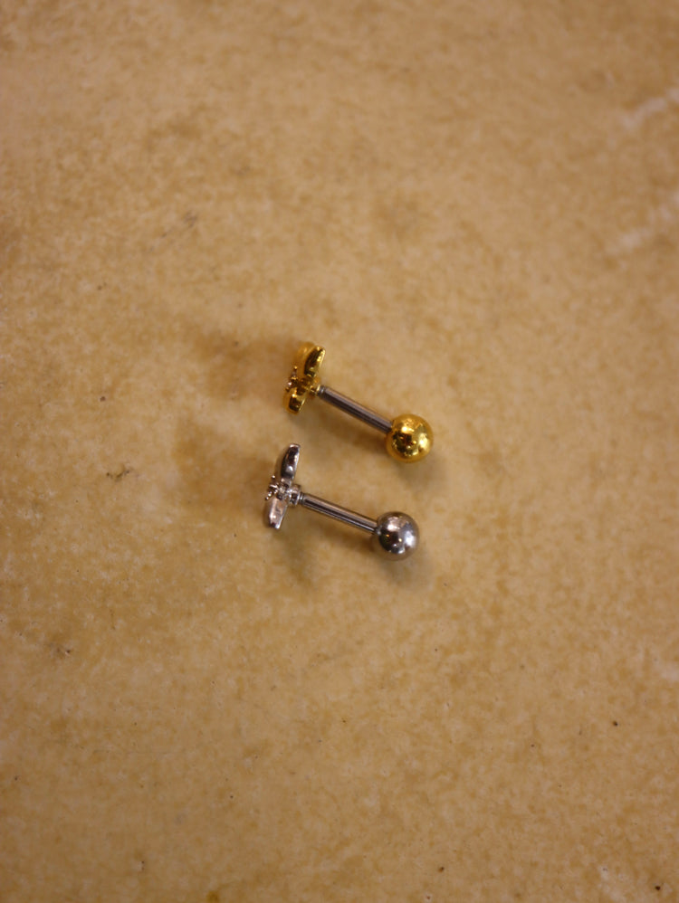 Butterfly shape stud surgical steel piercing (1pc)
