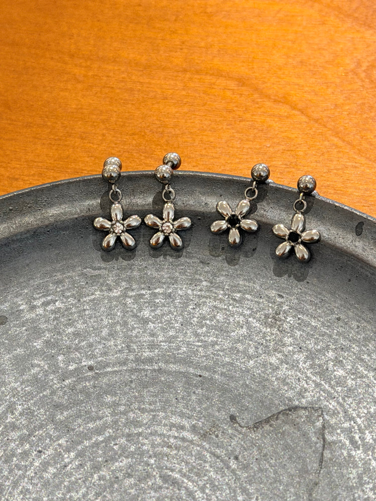 Petal drift stud surgical steel earrings