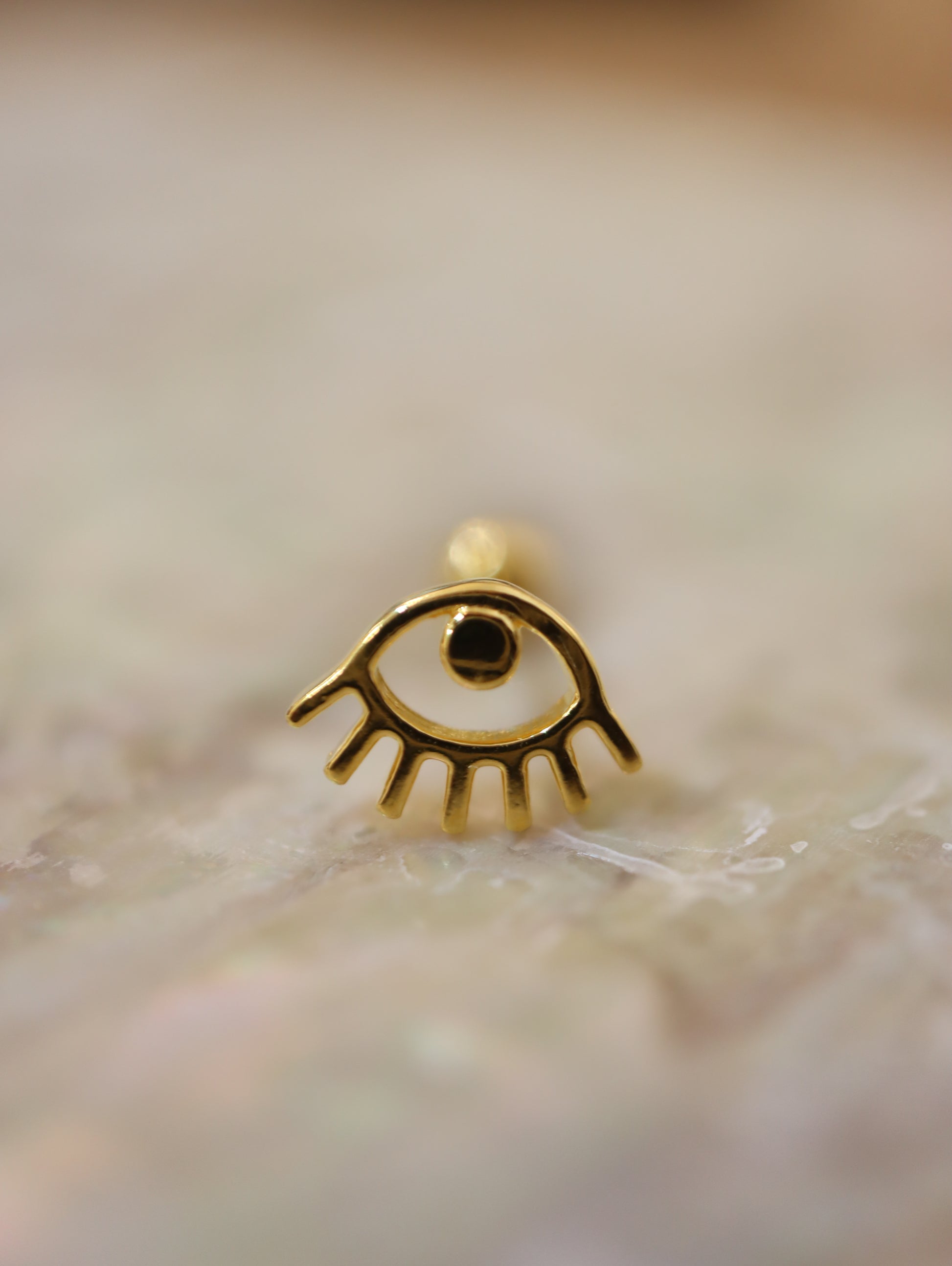 Eye 925 silver stud earring piercing