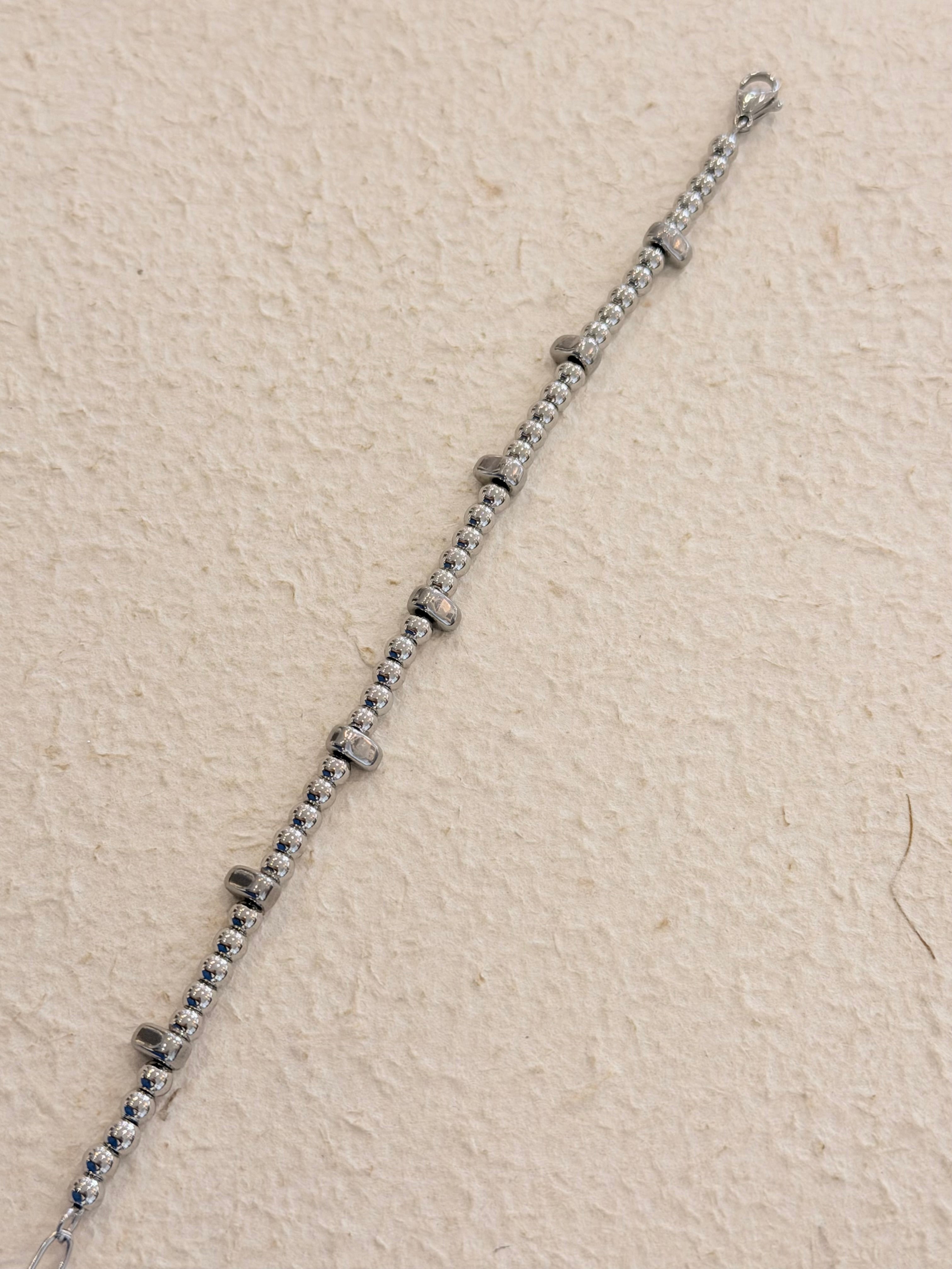 Polaris Beaded Stainless Steel Bracelet