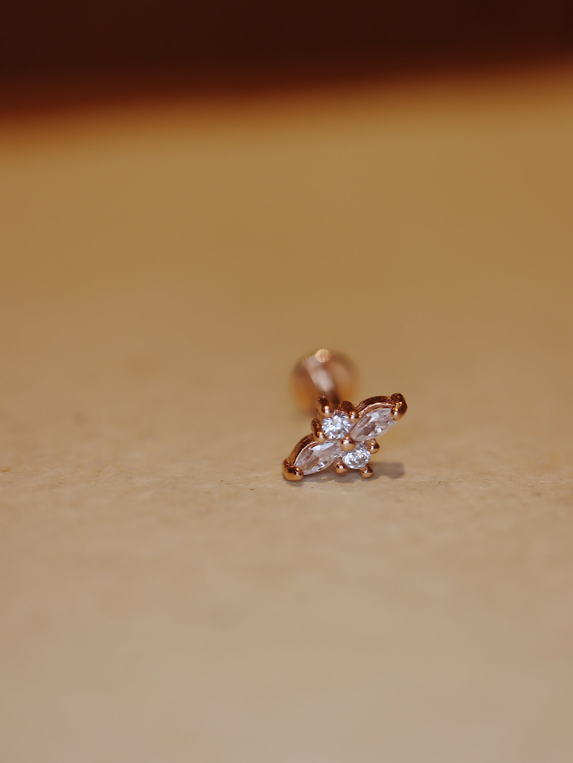 Push-pin stud pvd coating flat back (rose gold)