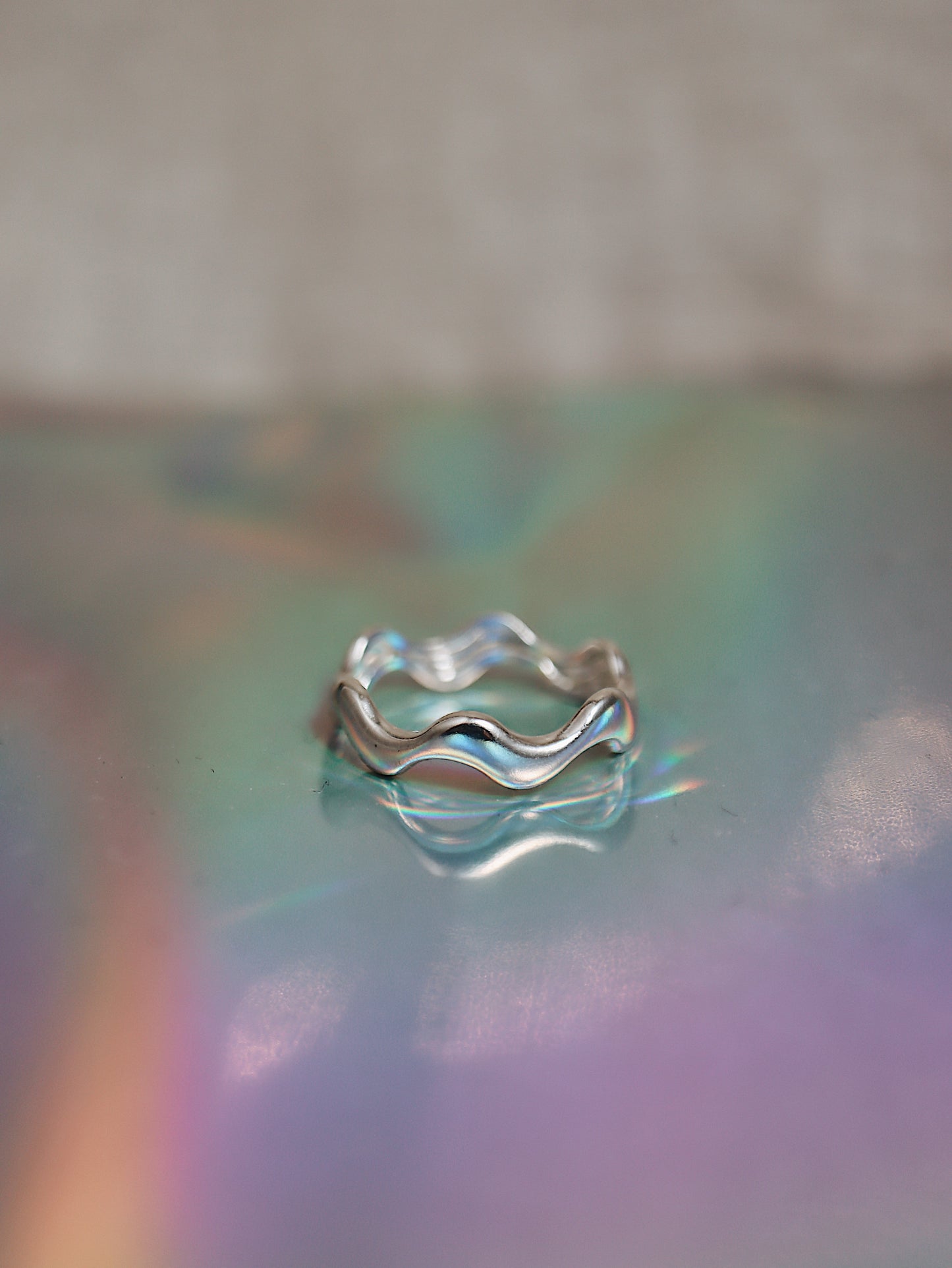 Silver925 wavy little finger pinky ring