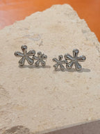 Bloom Double Flower Stud Stainless Steel Earrings