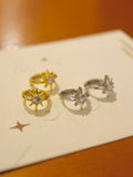 Solaris Star Hinged Hoop Earrings