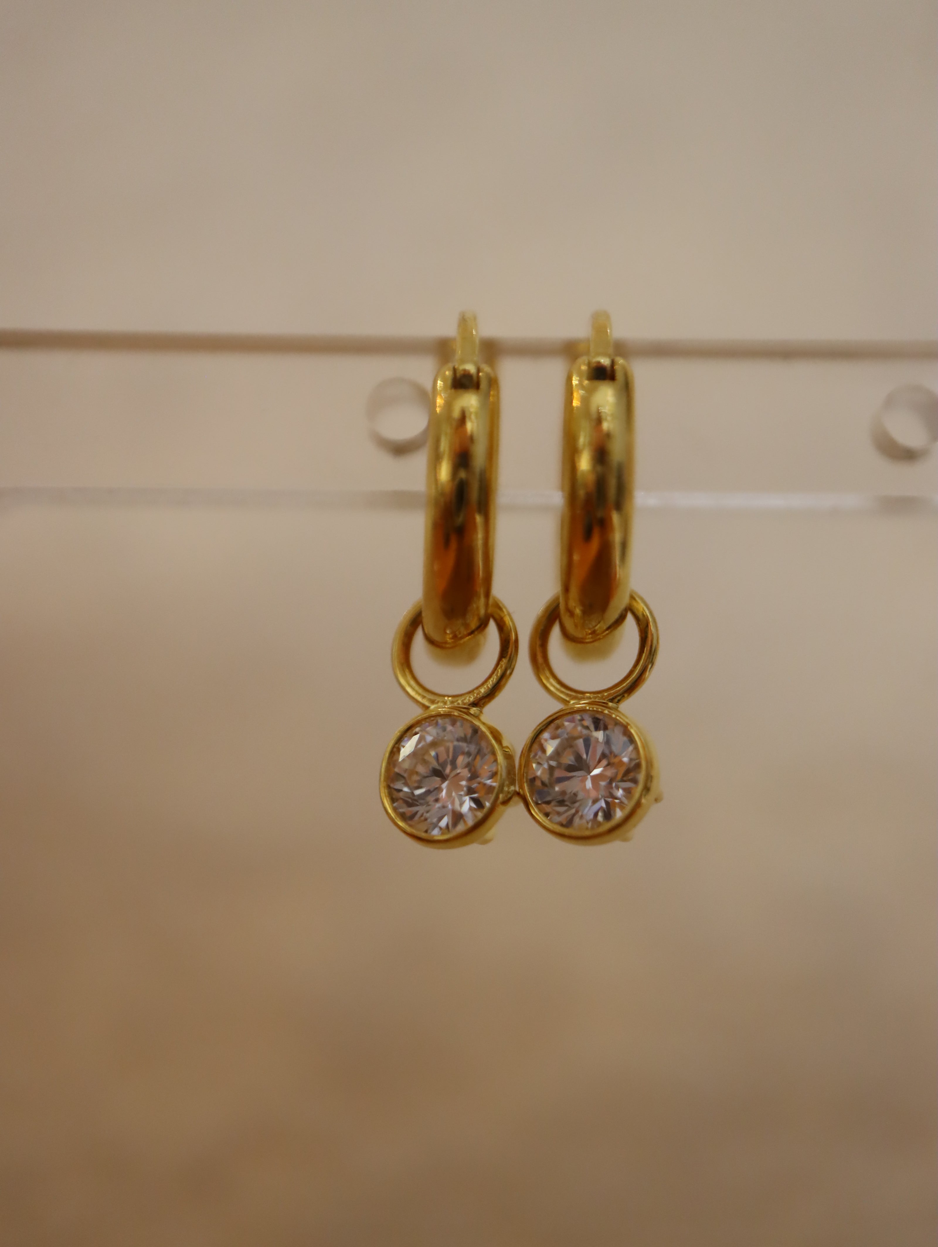 925 silver Premium CZ hoop earrings