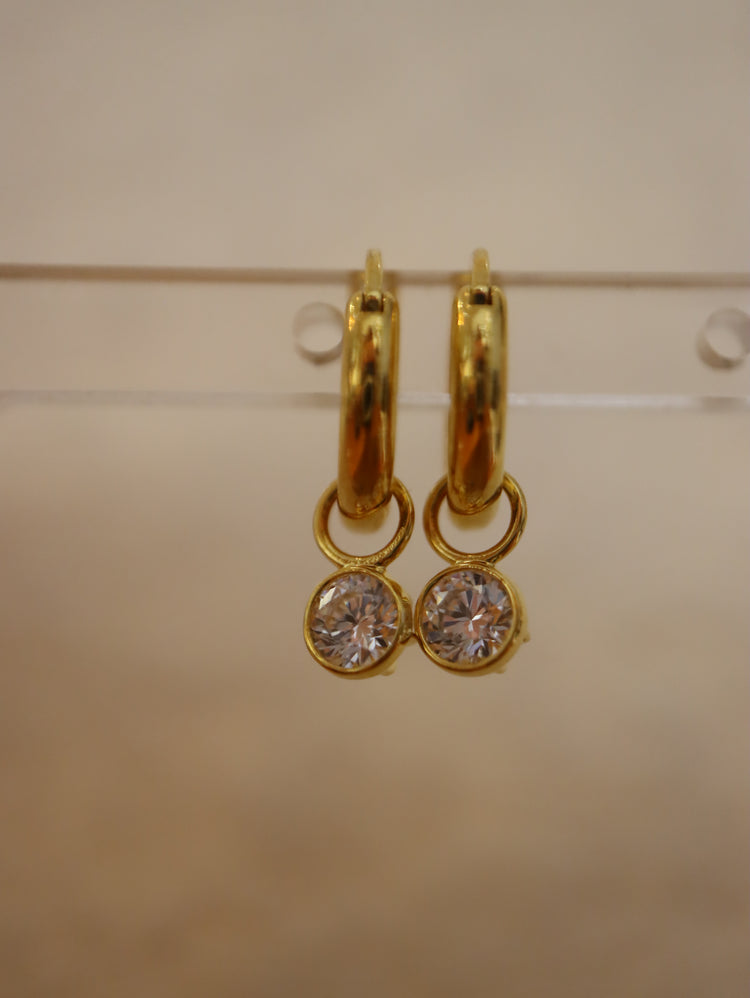 925 silver Premium CZ hoop earrings