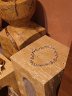 925 Sterling Silver Puffed Heart Chain Bracelet