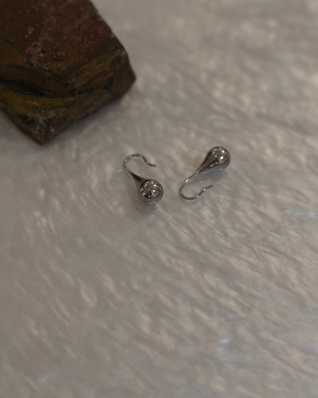 Stainless Steel Teardrop Hook Dangle Earrings