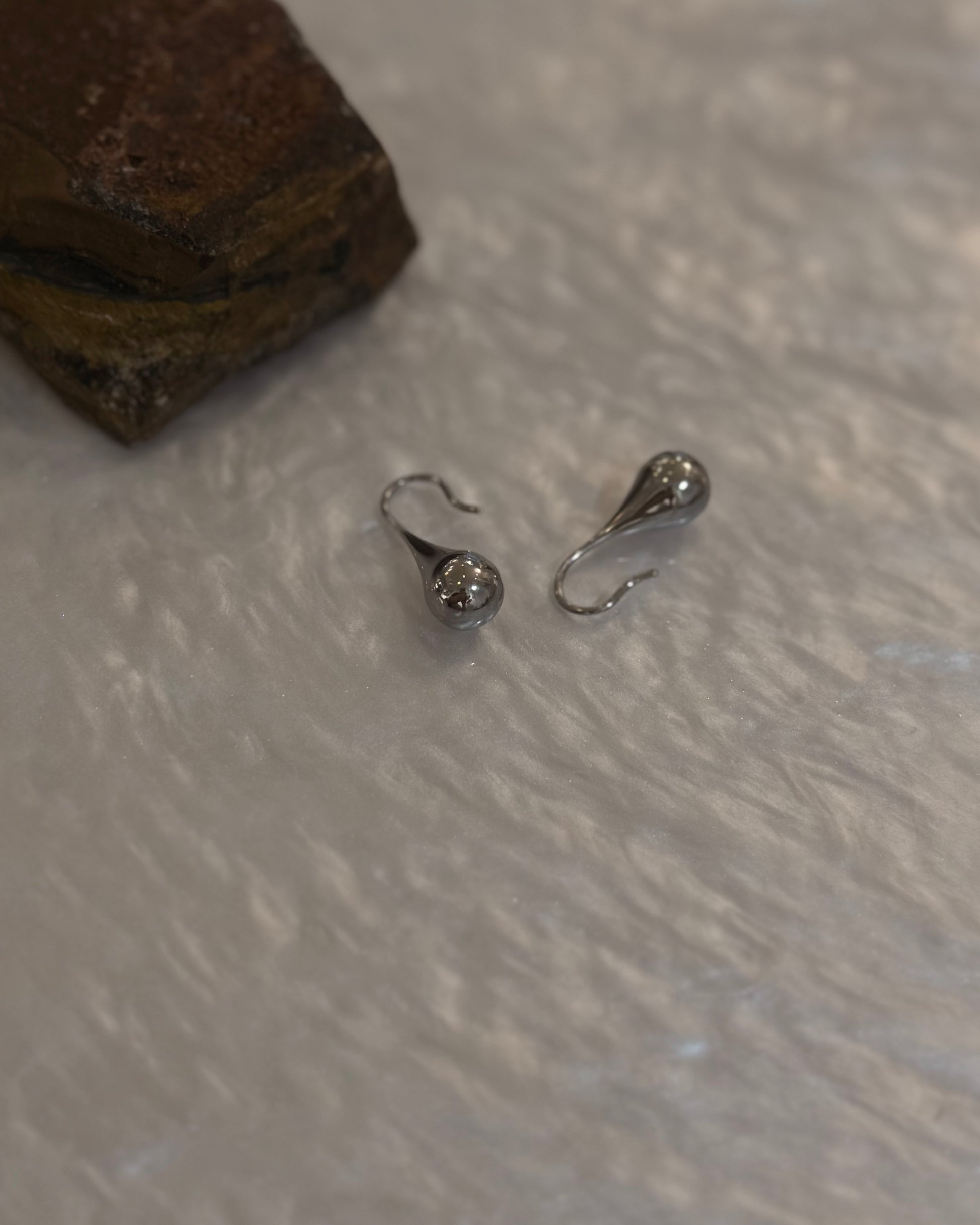 Stainless Steel Teardrop Hook Dangle Earrings