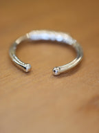 Half braided open size ring