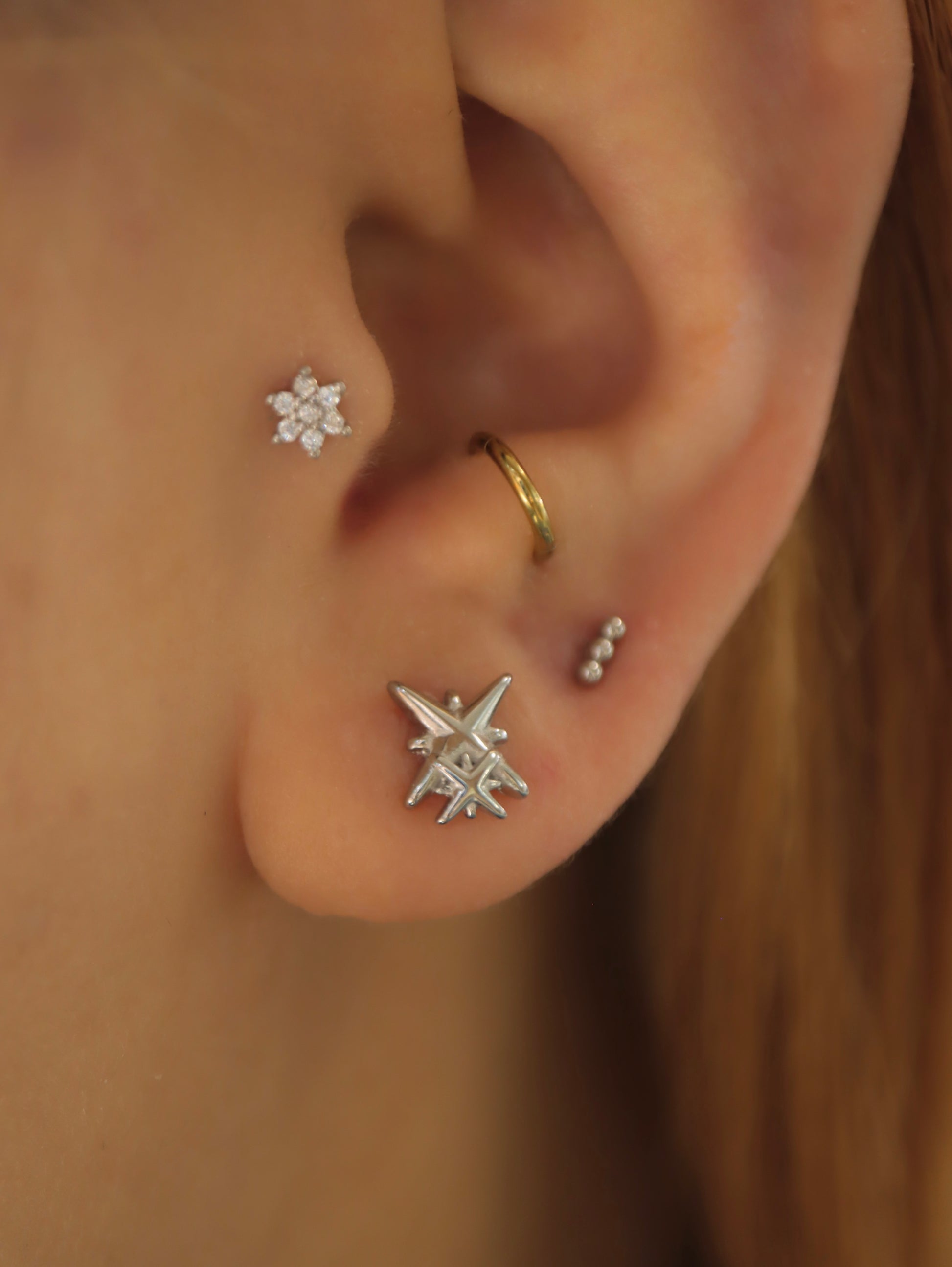 Sparkle stars surgical steel stud earrings ✨