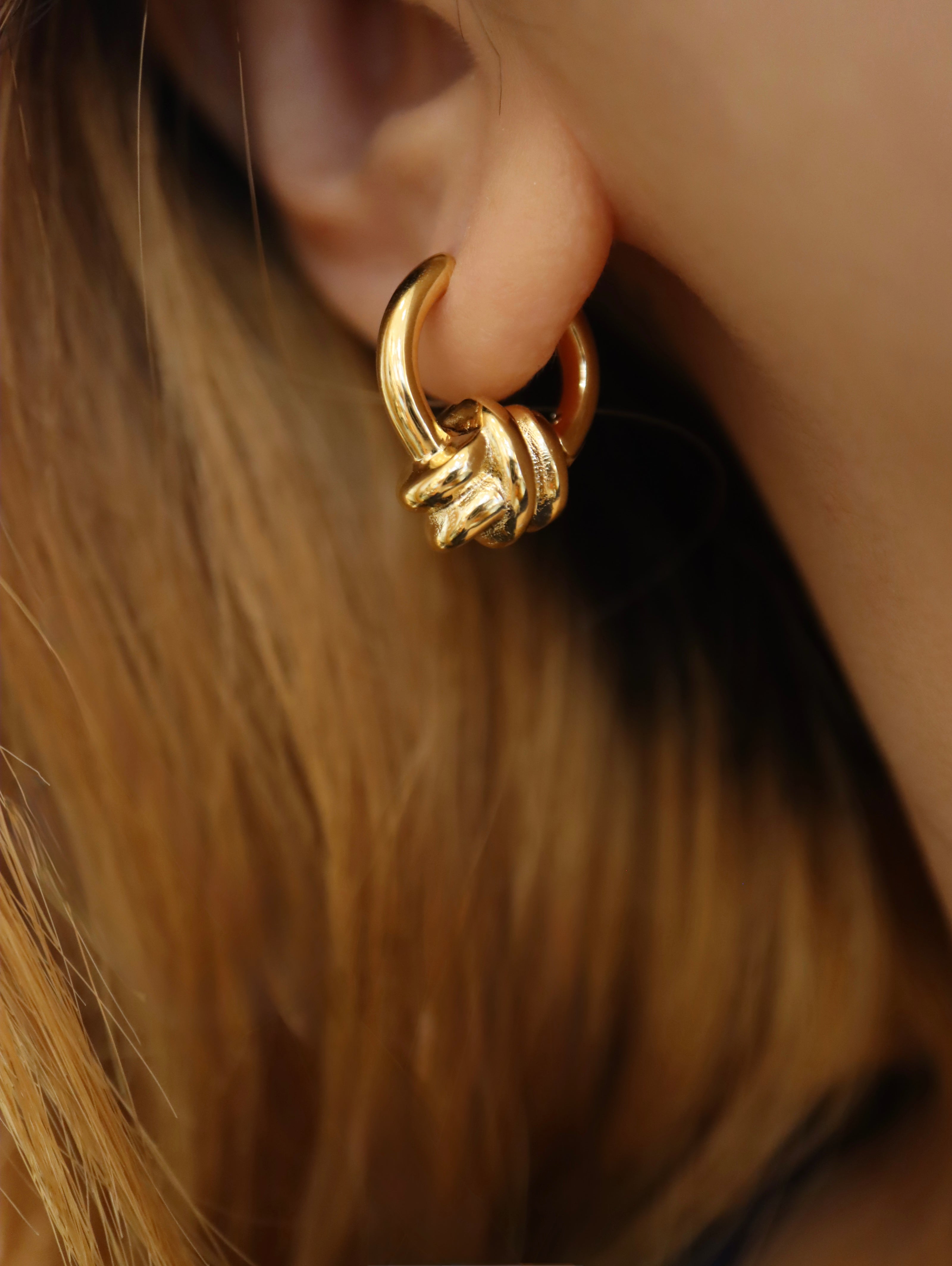 Rope Knot Hoop Earrings