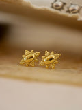 Beaded Starburst Stud 925 silver Earrings