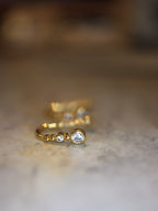 Double stud mini ear clips (pair)