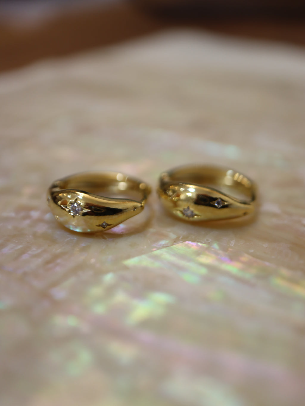 Sparkling cz hinged hoop earrings