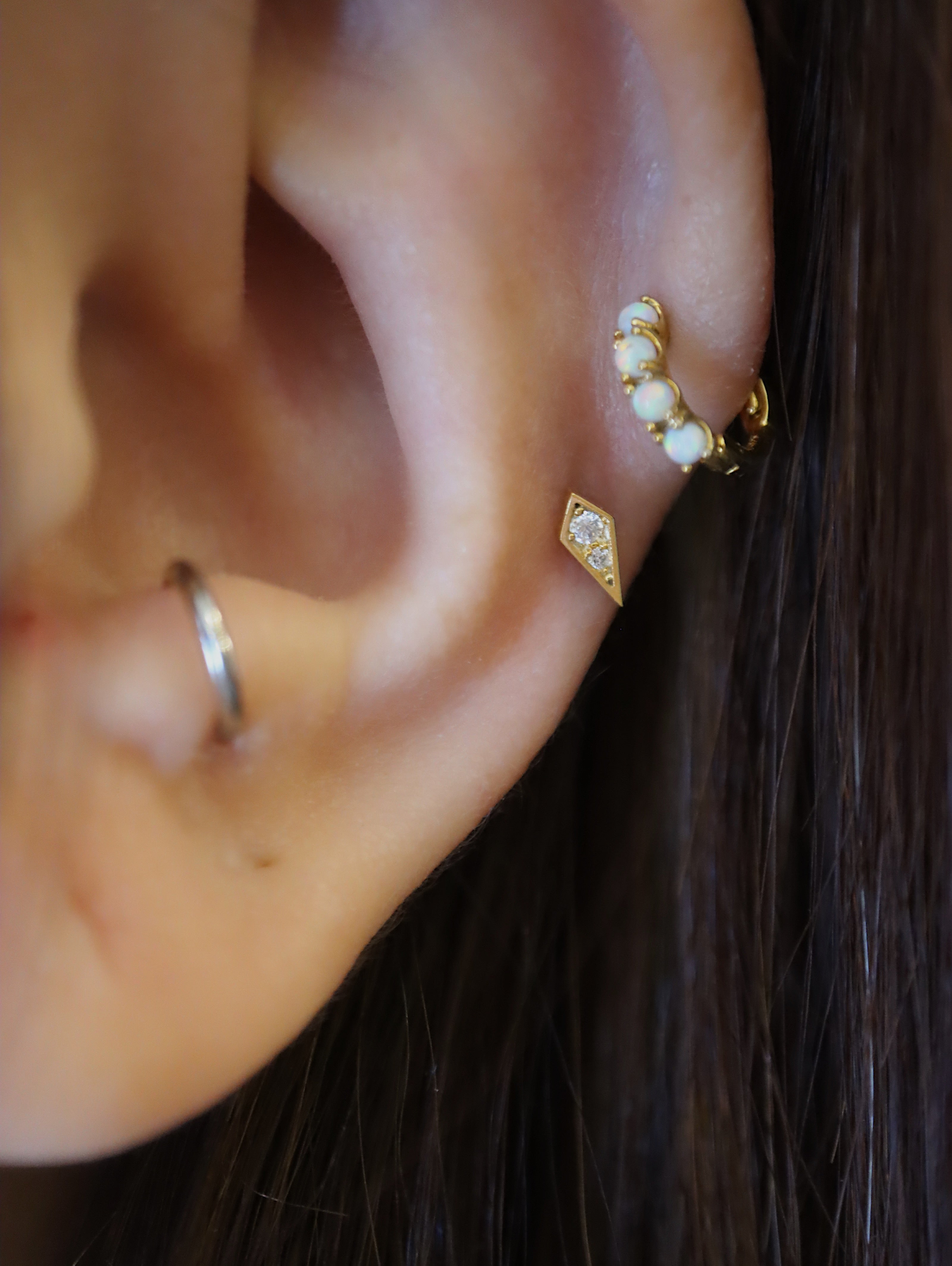 Kite cz flat back s925 piercing (1pc)