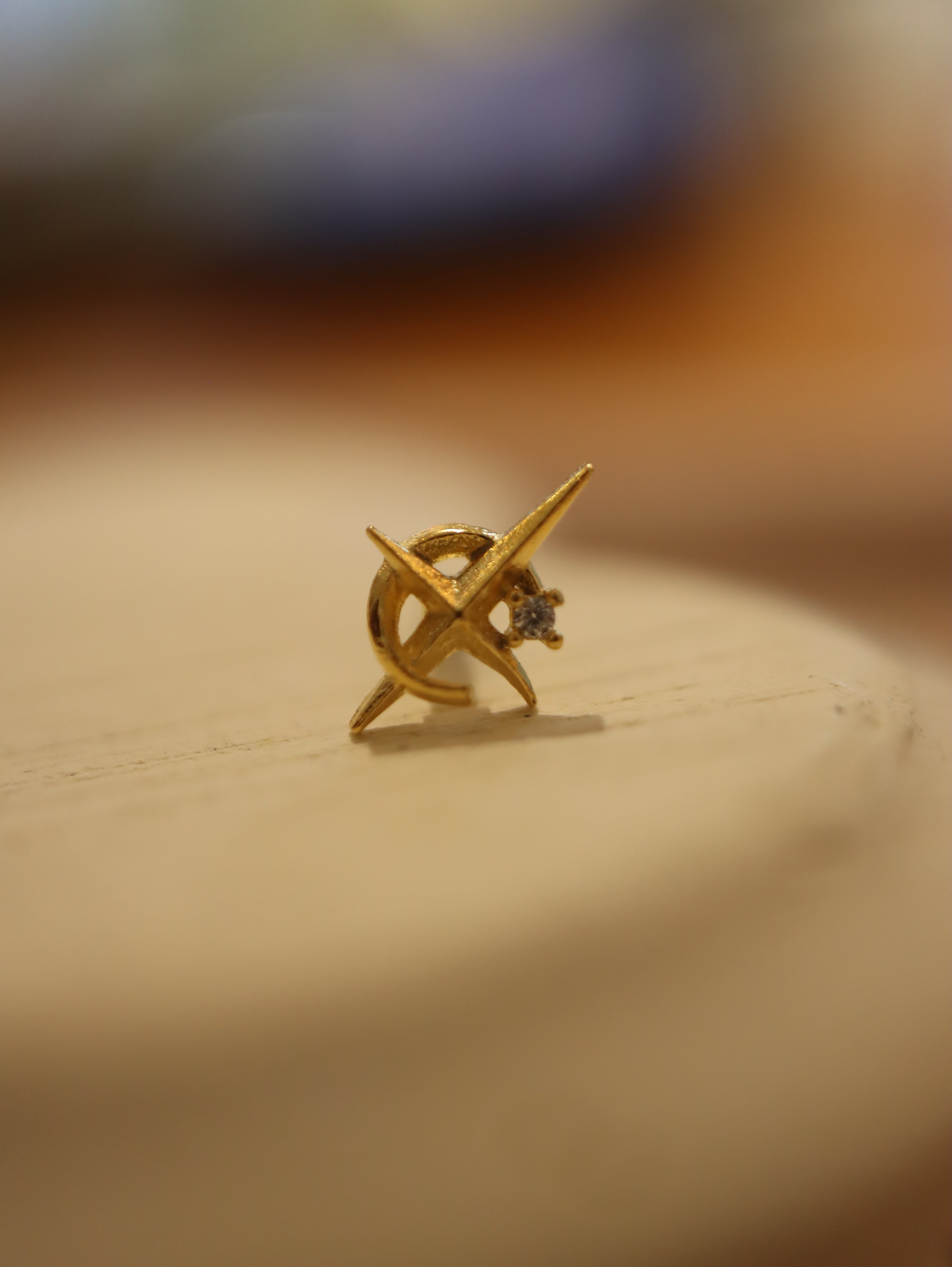 Orbital Cross Stud Surgical Steel Earring (1pc)