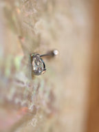 Teardrop 925 silver piercing stud