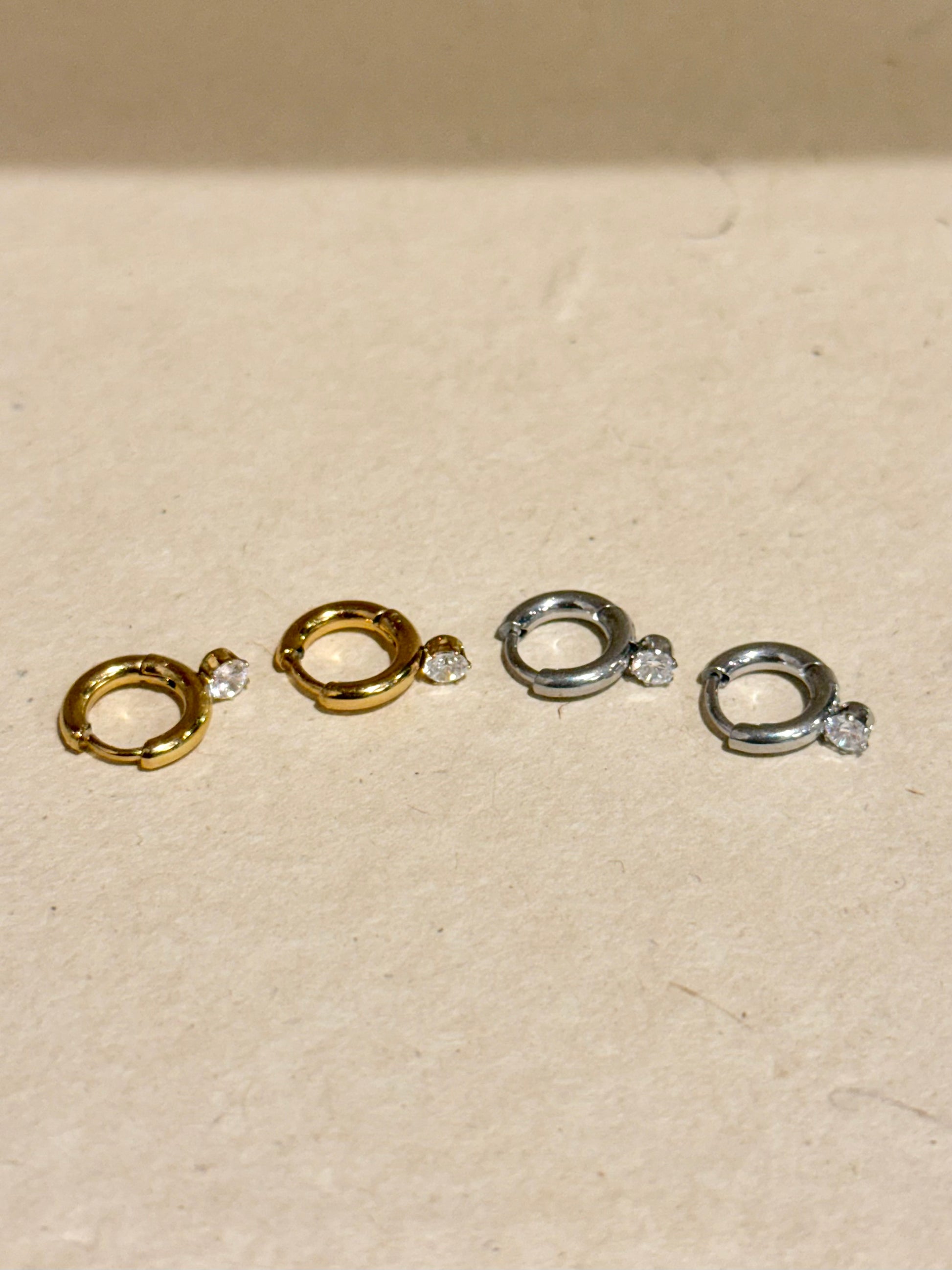 Mini Huggies surgical steel earrings