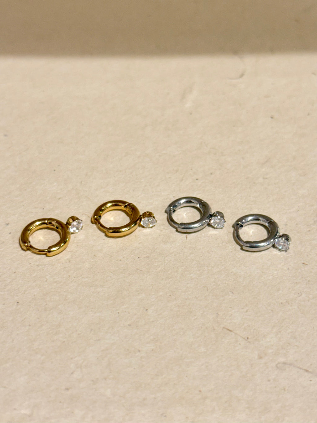 Mini Huggies surgical steel earrings