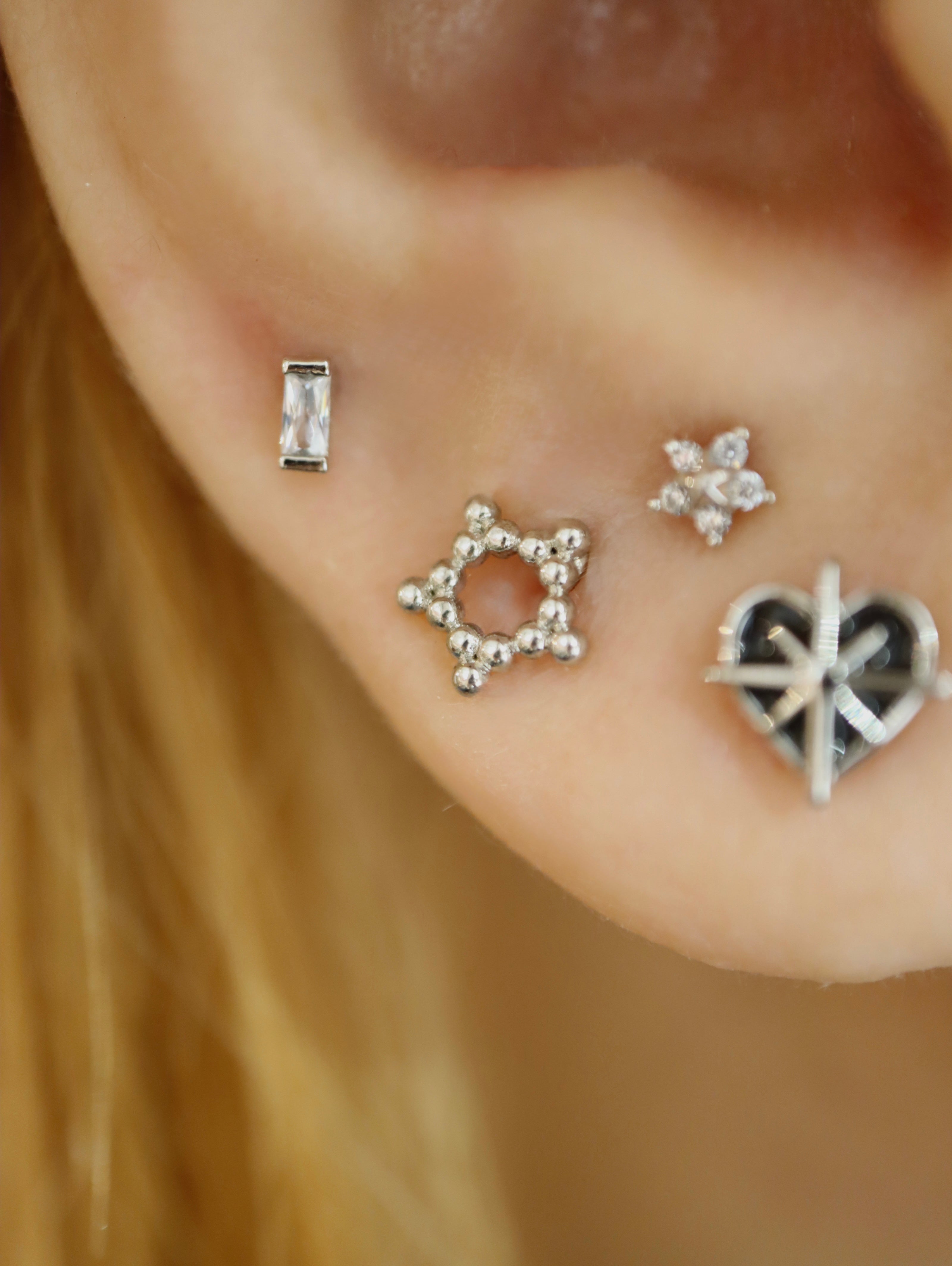 Star stud surgical steel Piercing earring