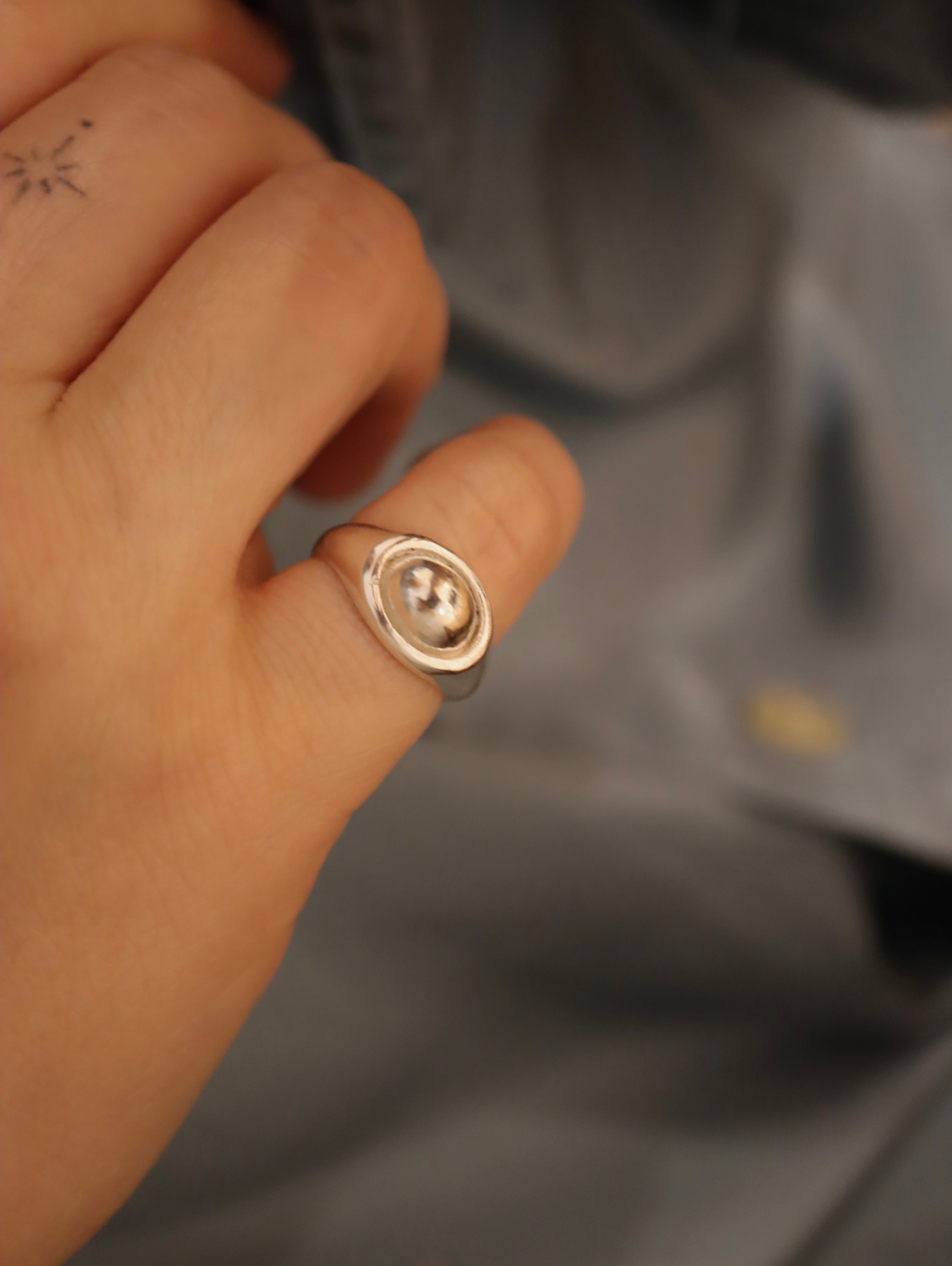 Orbital 925 Silver Pinky Ring