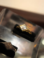 Celestial Rhombus Enamel Open Size Ring