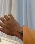 Stainless Steel ribbon open size ring