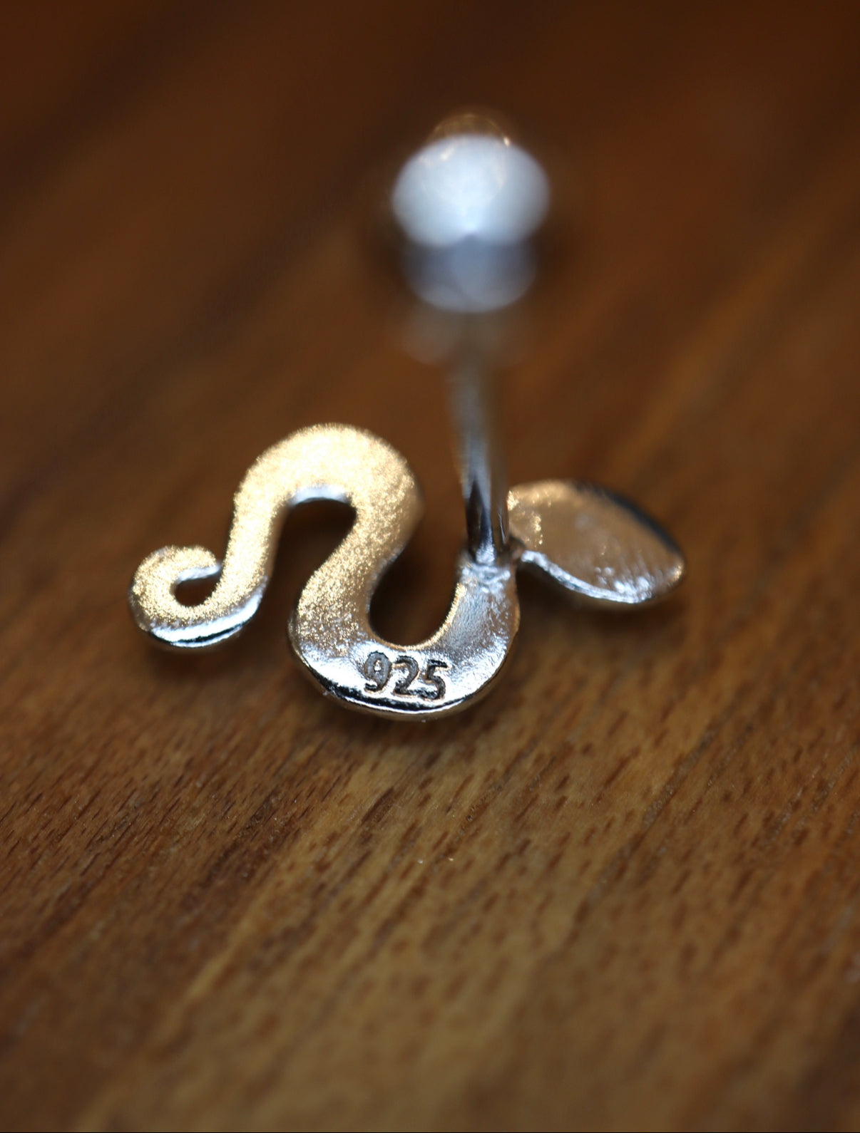 🐍 Silver925 piercing ear stud (1pc)