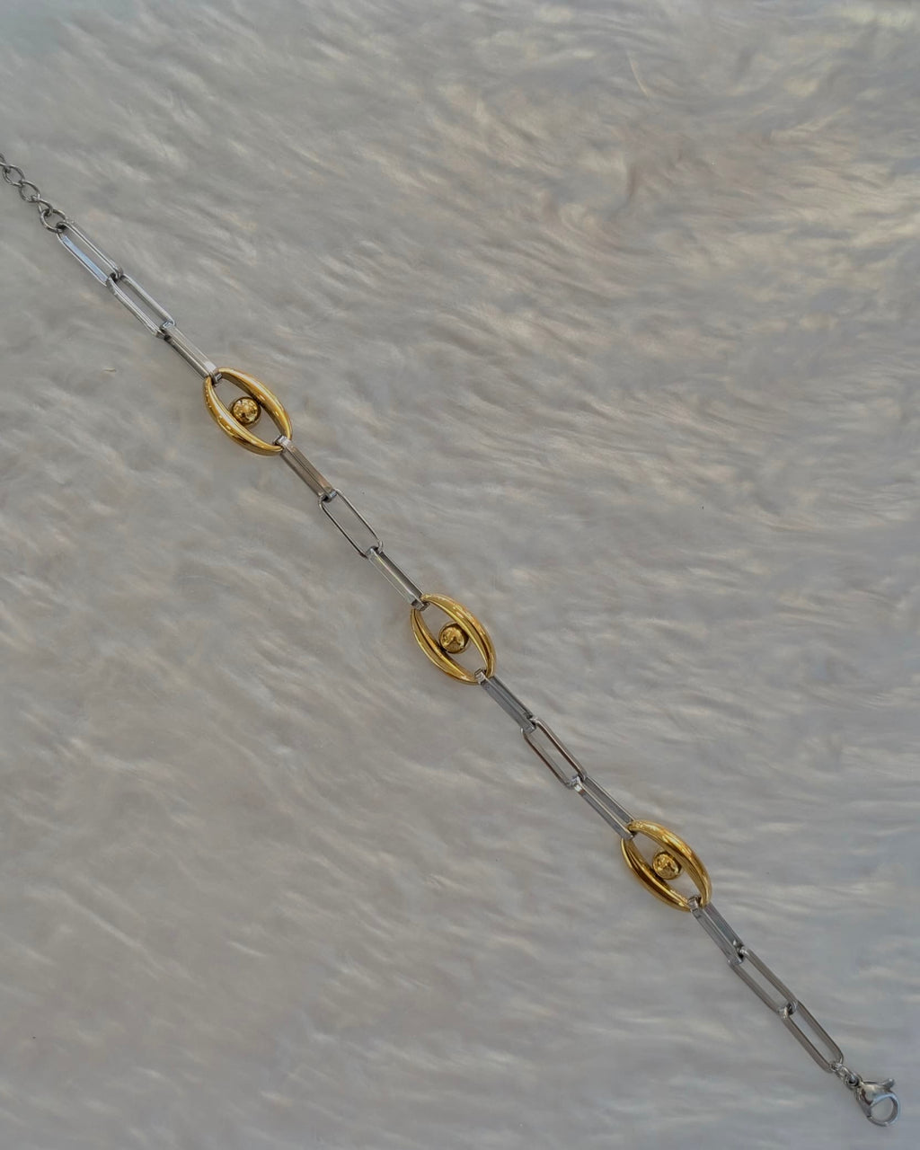 Mix tone stainless steel bracelet