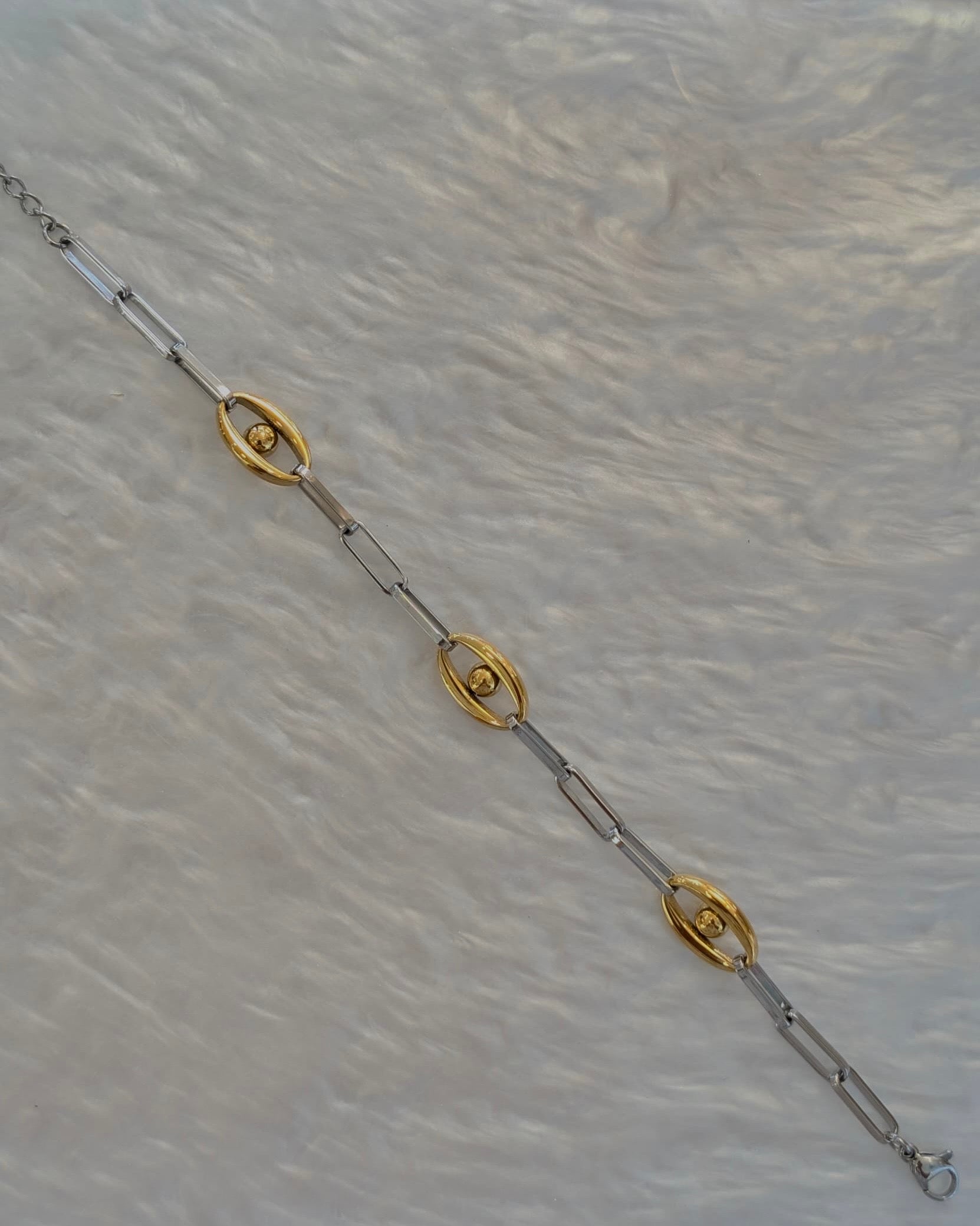 Mix tone stainless steel bracelet