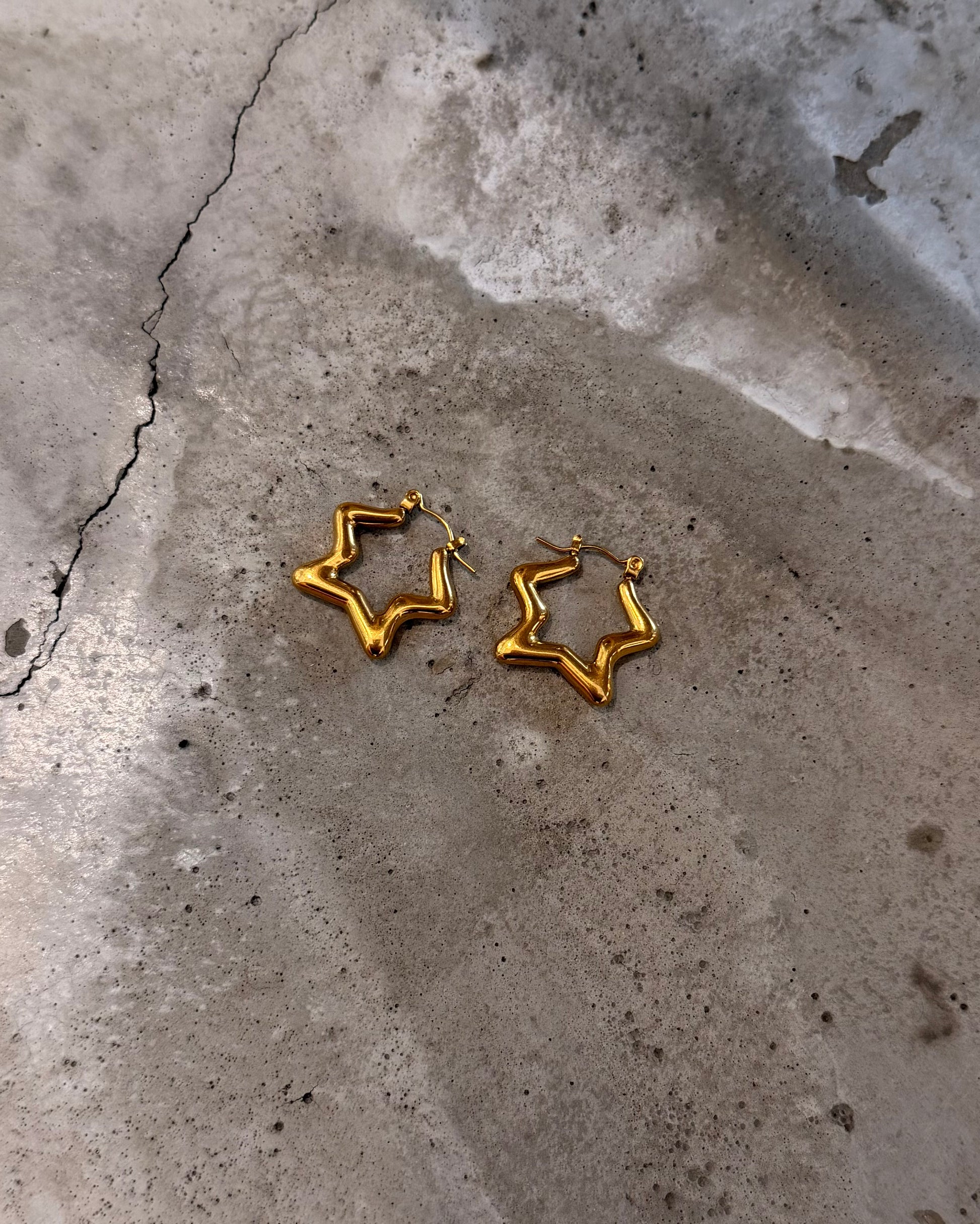 Nova Zig Hoop Stainless Steel Earrings