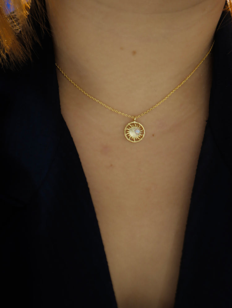 Celestial Eclipse Pendant Necklace