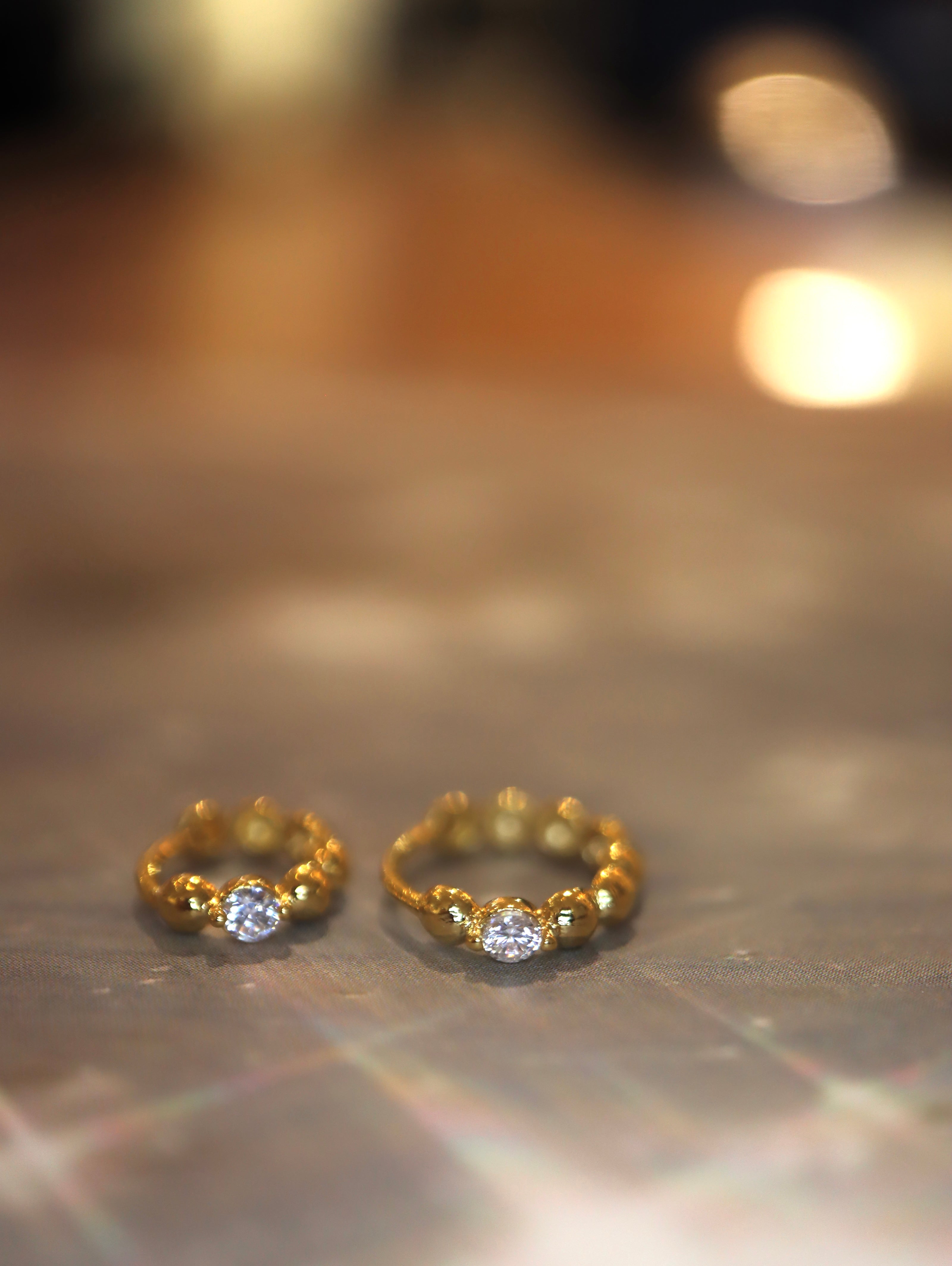 Cz hinged hoop earring piercing