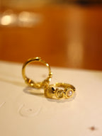 The Shell & Sphere Hoop Earrings